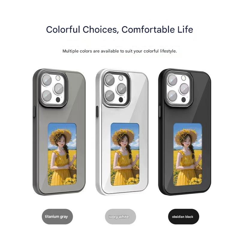 E Ink Screen Phone Case with NFC Tap-to-Change | Customizable Always-On Display, DIY Your Own Design